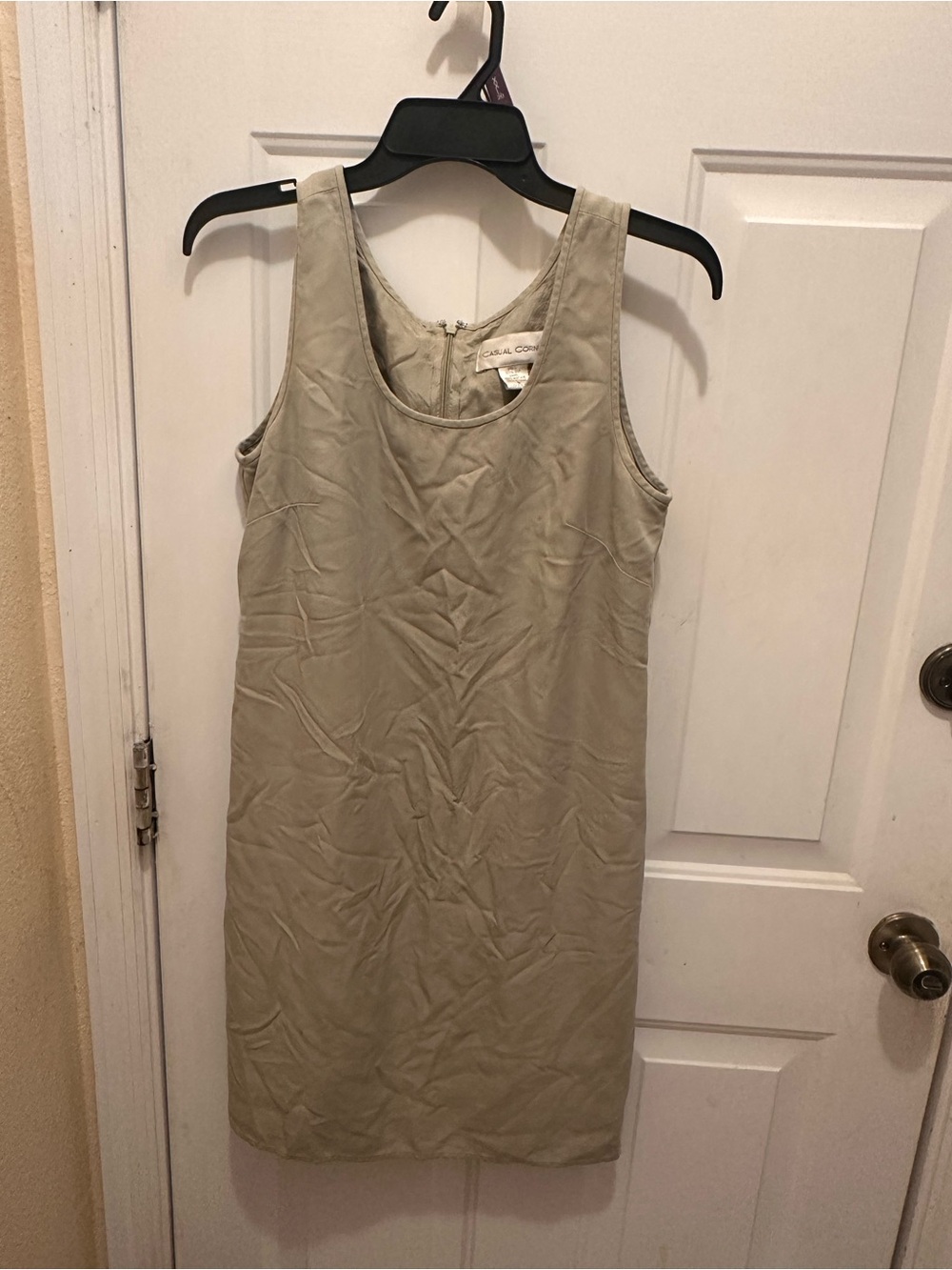 Vintage 90s Casual Corner 100% Silk Sheath Dress